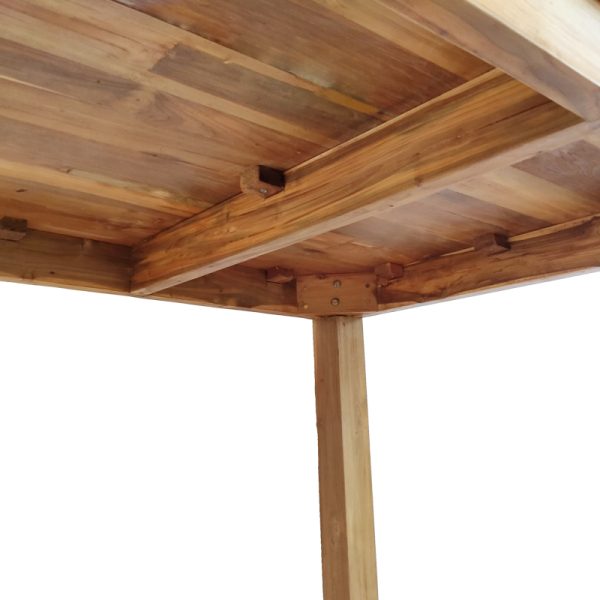 343 000015 4 4 Table Wooly pakoworld teak wood in natural shade 220x90x75cmBOHO CHIC > Dining Tables