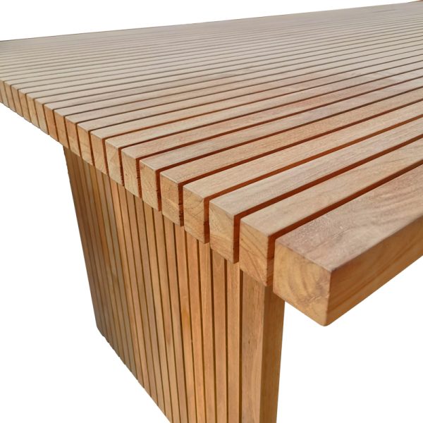 343 000024 3 2 Table Zibra pakoworld teak wood in natural shade 220x100x75cmBOHO CHIC > Dining Tables