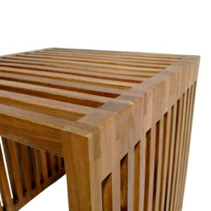 343 000026 3 8 Side table Saimon pakoworld teak wood in a natural shade 40x40x40cmBOHO CHIC > Coffee Tables