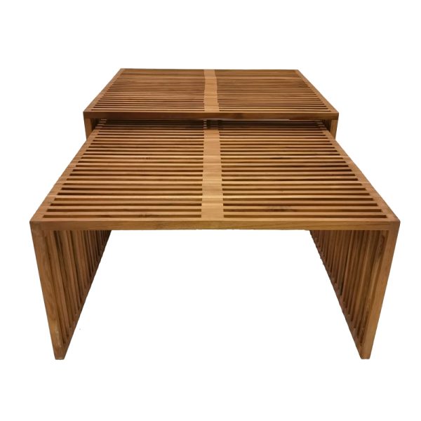 343 000028 3 2 Tinnie I pakoworld table set of 2 teak wood in a natural shadeBOHO CHIC > Dining Tables