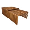 343 000028 5 Side table Saimon pakoworld teak wood in a natural shade 40x40x40cmBOHO CHIC > Coffee Tables
