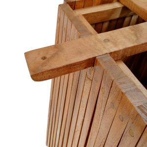 343 000031 3 2 Bar table base Darius pakoworld mindi wood in natural shade 60x60x90cmBOHO CHIC > Dining Tables