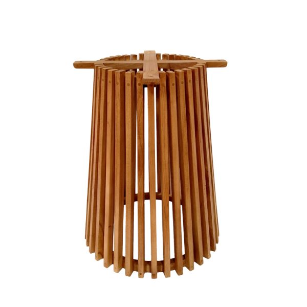 343 000032 2 5 Indoor use table base Galy pakoworld mindi wood in natural shade D60x75cmBOHO CHIC > Dining Tables