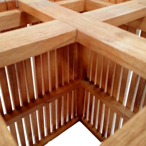 343 000033 3 2 Indoor table base Darius pakoworld mindi wood in natural shade 60x60x75cmBOHO CHIC > Dining Tables