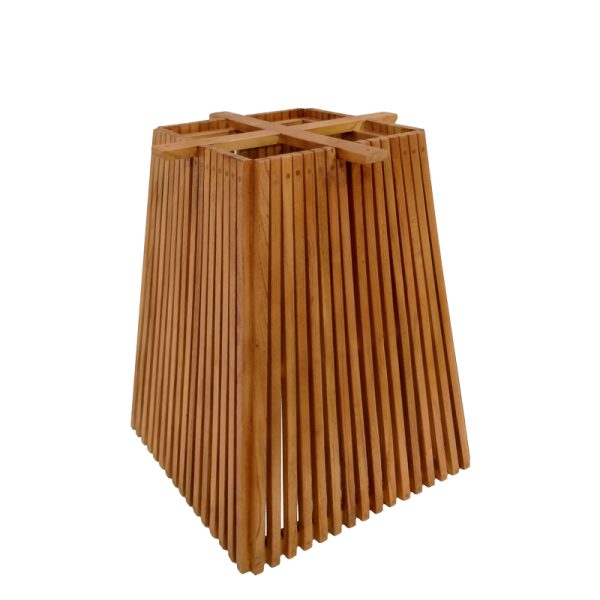 343 000033 5 Indoor table base Darius pakoworld mindi wood in natural shade 60x60x75cmBOHO CHIC > Dining Tables