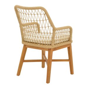 343 000049 2 2 Dining set Elaiza-Kenda pakoworld 7pieces set in natural-beige shade D150x75cmOutdoor furniture > Garden food table