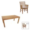 343 000053 5 Ortegia pakoworld stackable aluminum armchair with white frame-khaki rope 57x62x82cmOutdoor furniture > Garden armchairs