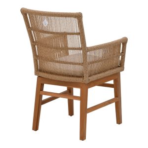 343 000059 2 2 Dining table Inca-Zibra pakoworld set of 7 pieces in natural-beige shade 220x100x75cmOutdoor furniture > Garden food table
