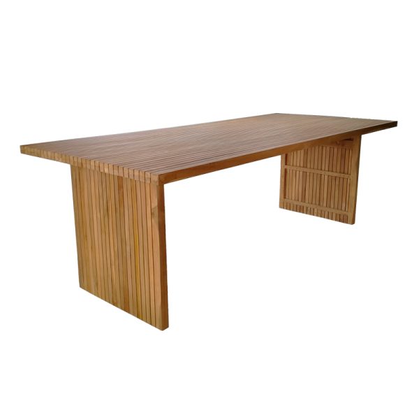 343 000059 4 2 Dining table Inca-Zibra pakoworld set of 7 pieces in natural-beige shade 220x100x75cmOutdoor furniture > Garden food table