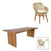 343 000067 5 Dining table Inca-Zibra pakoworld set of 7 pieces in natural-beige shade 220x100x75cmOutdoor furniture > Garden food table