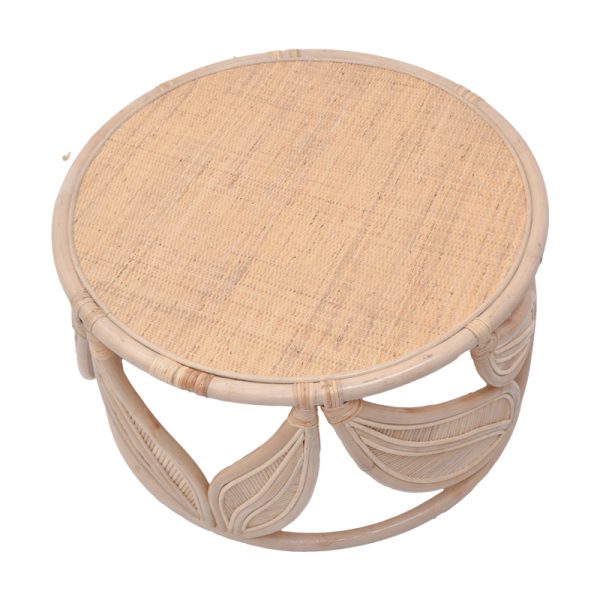 344 000002 2 9 Coffee table Siderty pakoworld natural color rattan D80x45cmBOHO CHIC > Coffee Tables