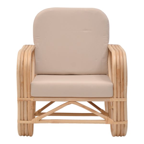 344 000003 3 9 Relmine armchair pakoworld natural color rattan-beige cushion 71x75x80cmBOHO CHIC > Chairs and Armchairs