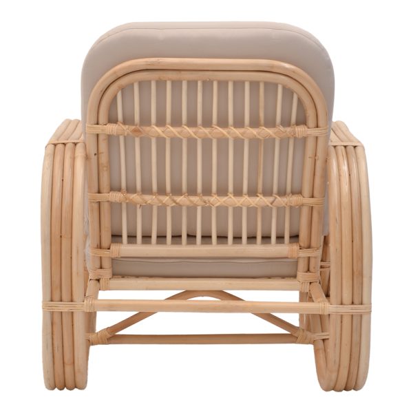 344 000003 4 9 Relmine armchair pakoworld natural color rattan-beige cushion 71x75x80cmBOHO CHIC > Chairs and Armchairs