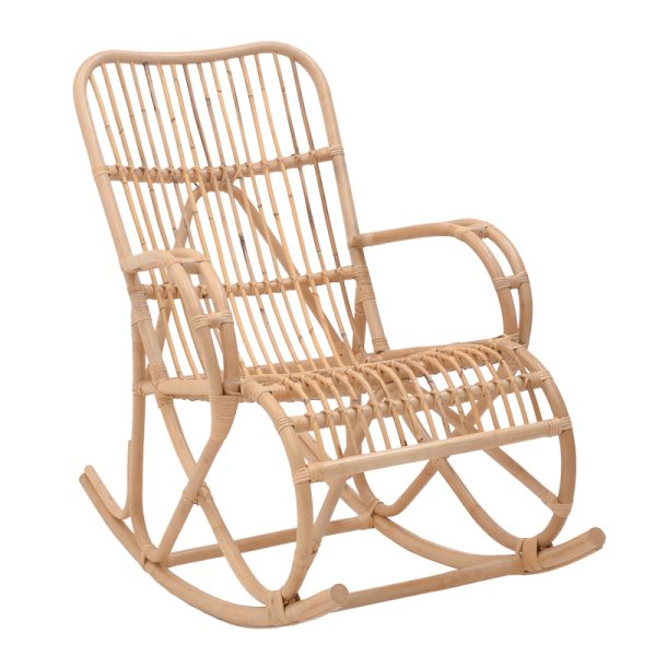 344 000004 6 Rocking chair Cormeny pakoworld natural color rattan 108x71x103cmBOHO CHIC > Chairs and Armchairs