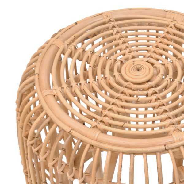 344 000010 2 3 Rajesty pakoworld stool rattan in natural color D60x46cmBOHO CHIC > Stools