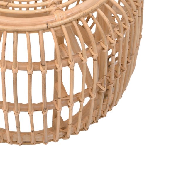 344 000010 3 3 Rajesty pakoworld stool rattan in natural color D60x46cmBOHO CHIC > Stools
