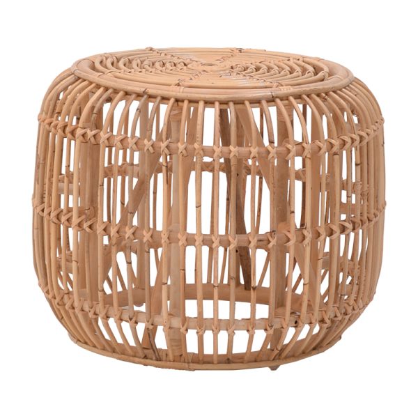 344 000010 6 Rajesty pakoworld stool rattan in natural color D60x46cmBOHO CHIC > Stools