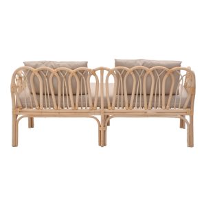 344 000015 3 9 Set of 2 pieces Ytrone-Siderty rattan in natural colorOutdoor furniture > Garden lounge sets