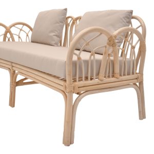 344 000015 4 9 Set of 2 pieces Ytrone-Siderty rattan in natural colorOutdoor furniture > Garden lounge sets