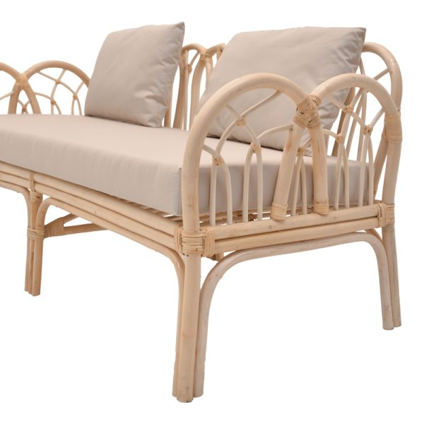 344 000015 4 9 Set of 2 pieces Ytrone-Siderty rattan in natural colorOutdoor furniture > Garden lounge sets