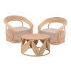 344 000016 5 Dining set 7pcs Ganny-Mady pakoworld teak wood in natura shade 200x100x75cmOutdoor furniture > Garden food table
