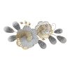 345 000002 3 Wall clock Krepi Inart metal in brown shade 55.5x6.5x60cmDecoration > Clocks