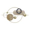 345 000012 5 Wall clock Quarta Inart metal in black shade 60x2.5x60cmDecoration > Clocks