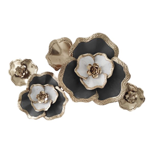 345 000017 2 Wall decoration Rosalia Inart metal in gold-black shade 90x58x7.5cmHOT DEALS