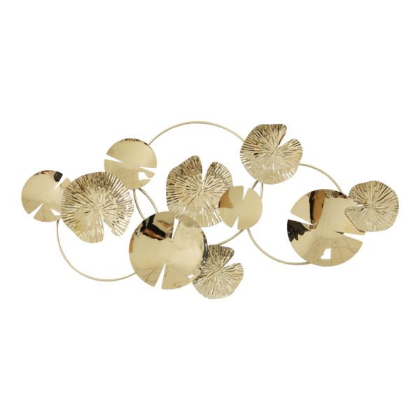 345 000020 2 Wall decoration Lacy Inart metal in gold shade 118x57x5cmDecoration > Decorations > Wall Decorations