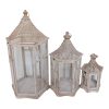 346 000011 4 Lantern Numie Inart set of 3 aluminum in white shadeSPRING OFFERS
