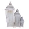 346 000015 2 Lantern Jaxon Inart set of 2 aluminum in white washed shadeSPRING OFFERS