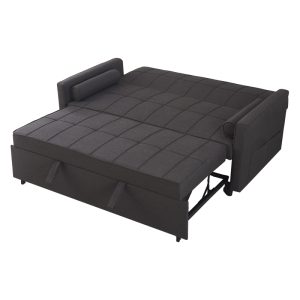 347 000001 2 3 Sofa-bed Jursy pakoworld charcoal fabric 170x91x90cmIndoor furniture > Sofas-bed