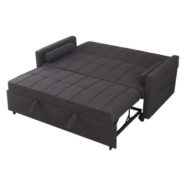 347 000001 2 3 Sofa-bed Jursy pakoworld charcoal fabric 170x91x90cmIndoor furniture > Sofas-bed