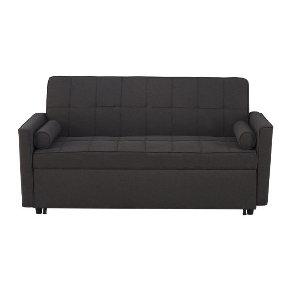 347 000001 4 3 Sofa-bed Jursy pakoworld charcoal fabric 170x91x90cmIndoor furniture > Sofas-bed