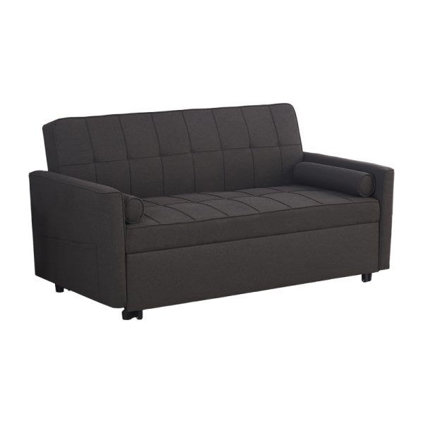347 000001 6 Sofa-bed Jursy pakoworld charcoal fabric 170x91x90cmIndoor furniture > Sofas-bed