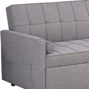 347 000002 3 3 Sofa-bed Jursy pakoworld gray fabric 170x91x90cmIndoor furniture > Sofas-bed
