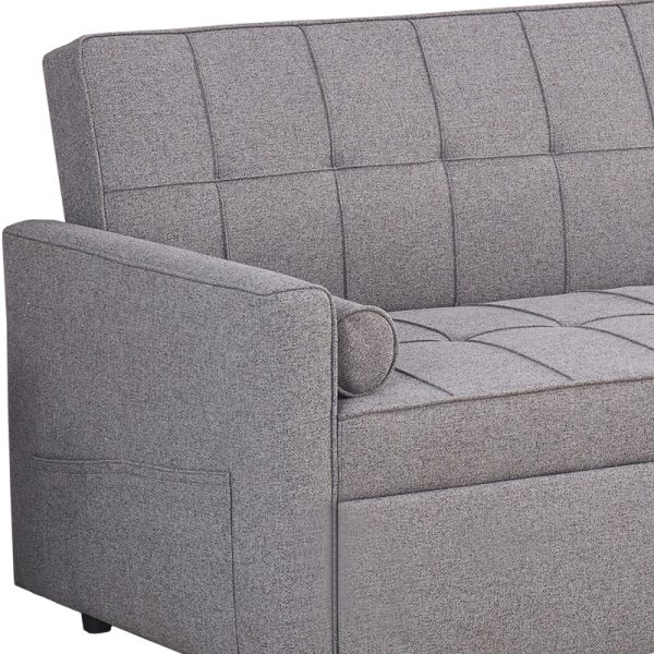 347 000002 3 3 Sofa-bed Jursy pakoworld gray fabric 170x91x90cmIndoor furniture > Sofas-bed