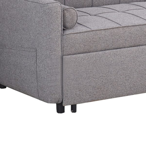 347 000002 4 3 Sofa-bed Jursy pakoworld gray fabric 170x91x90cmIndoor furniture > Sofas-bed
