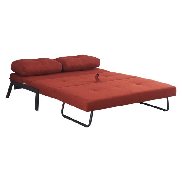 347 000004 2 7 Sofa-bed Hafrene pakoworld orange fabric 151x94x71cmIndoor furniture > Sofas-bed