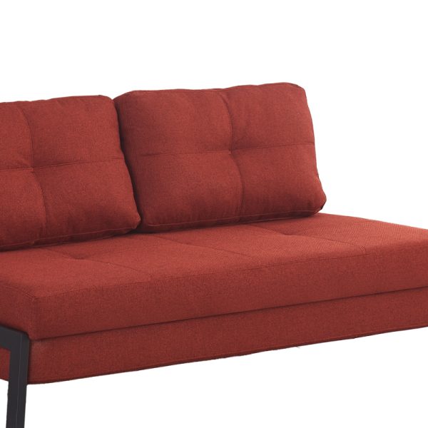 347 000004 3 7 Sofa-bed Hafrene pakoworld orange fabric 151x94x71cmIndoor furniture > Sofas-bed