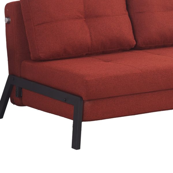 347 000004 4 7 Sofa-bed Hafrene pakoworld orange fabric 151x94x71cmIndoor furniture > Sofas-bed