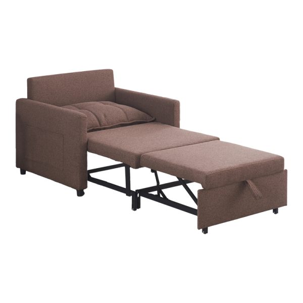 347 000007 2 2 Barzene armchair-bed pakoworld brown fabric 96x83x75cmIndoor furniture > Armchair bed