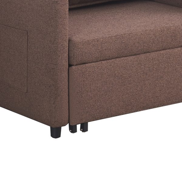 347 000007 4 2 Barzene armchair-bed pakoworld brown fabric 96x83x75cmIndoor furniture > Armchair bed