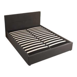 347 000010 3 5 Double bed with storage space Zamblene pakoworld anthracite fabric 160x200cmIndoor furniture > Beds