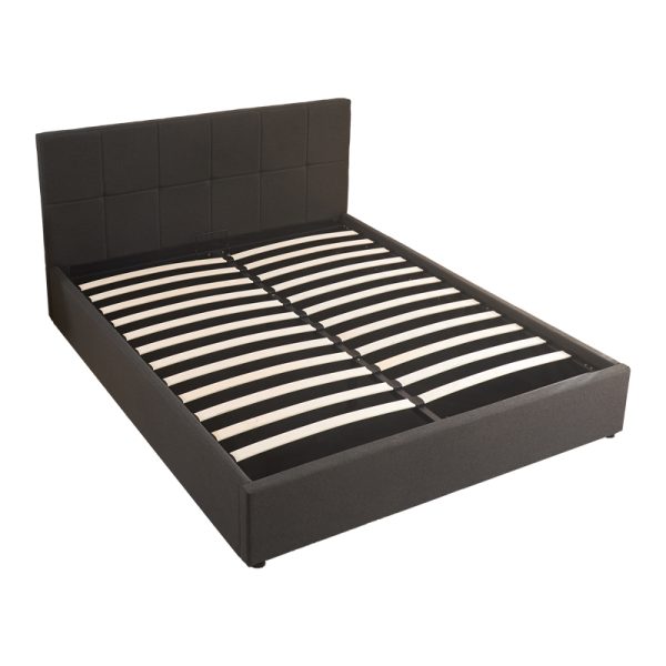 347 000010 3 5 Double bed with storage space Zamblene pakoworld anthracite fabric 160x200cmIndoor furniture > Beds