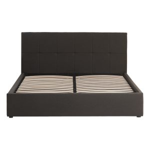 347 000010 4 5 Double bed with storage space Zamblene pakoworld anthracite fabric 160x200cmIndoor furniture > Beds