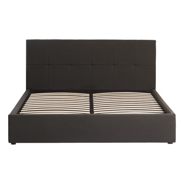 347 000010 4 5 Double bed with storage space Zamblene pakoworld anthracite fabric 160x200cmIndoor furniture > Beds
