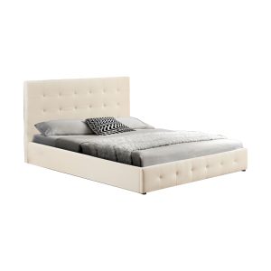 347 000016 8 Double bed with storage space Cankere pakoworld cream pu 160x200cmIndoor furniture > Beds