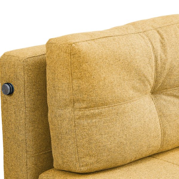 347 000017 3 1 Sofa-bed Hafrene pakoworld fabric in yellow color 151x94x71cmIndoor furniture > Sofas-bed