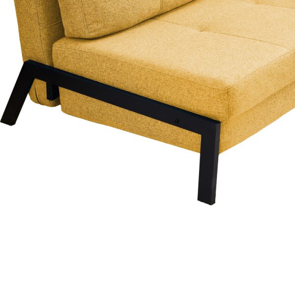 347 000017 4 1 Sofa-bed Hafrene pakoworld fabric in yellow color 151x94x71cmIndoor furniture > Sofas-bed